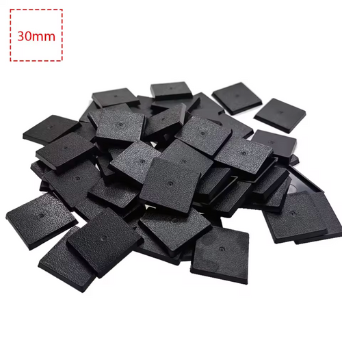 Plastic Bases - Square 30mm (Pack of 10)