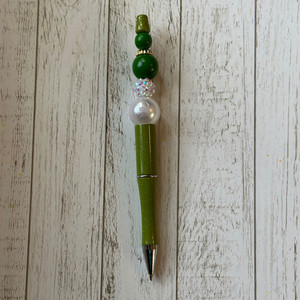 Olive Beaded Pen