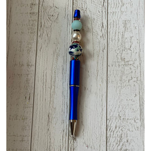 Blue Beaded Pen