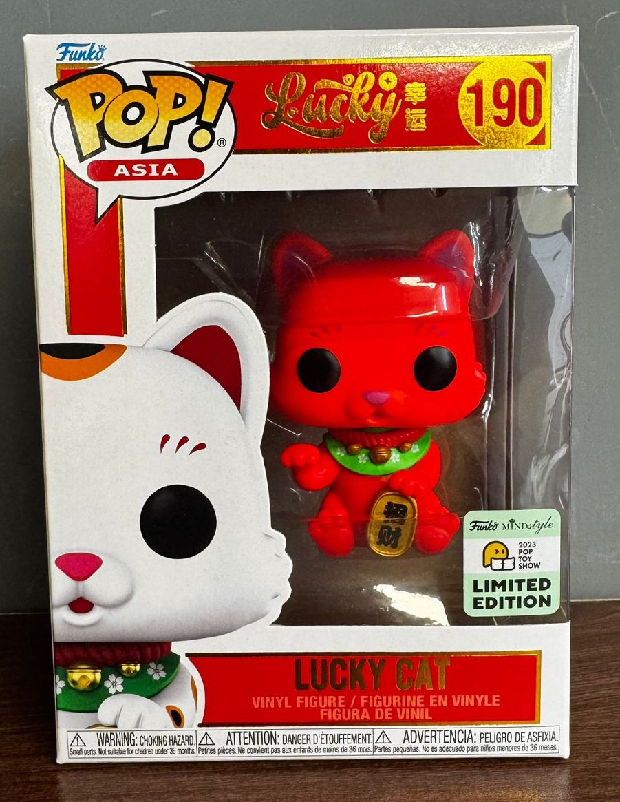 Funko Pop! Asia Lucky Cat #190 Red 2023 Pop Toy Show Limited