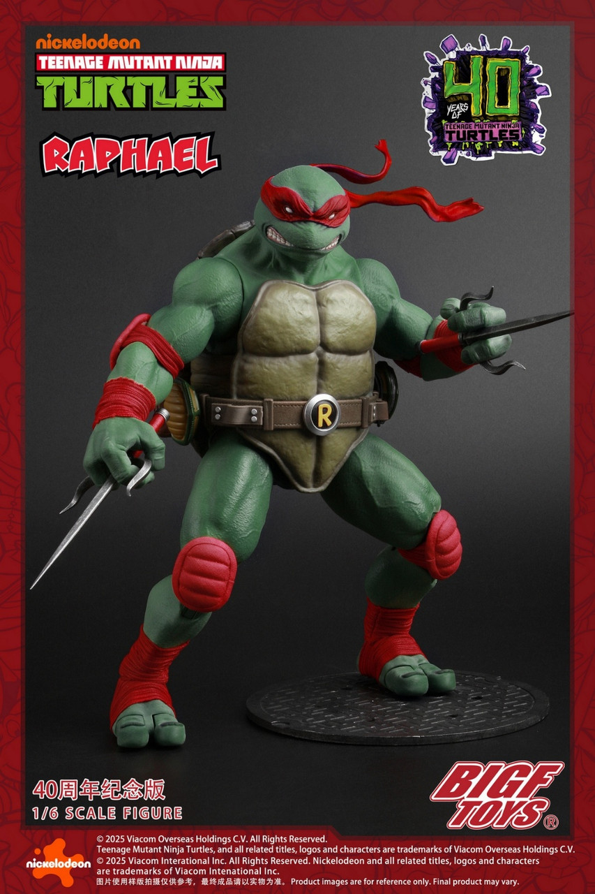 BIGFTOYS BIGF-002 1/6 Scale TNMT Raphael 40th Anniversary Edition