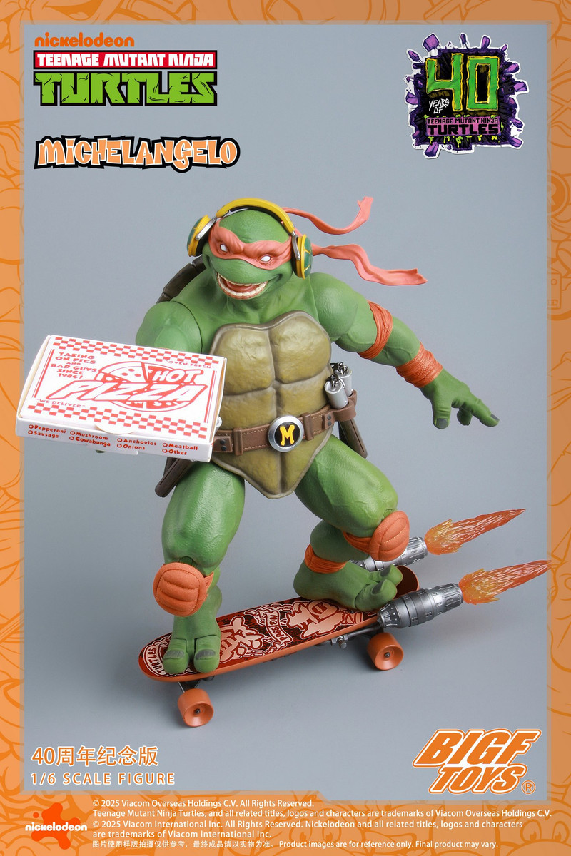 BIGFTOYS BIGF-004 TNMT Michelangelo 40th Anniversary Edition 1/6
