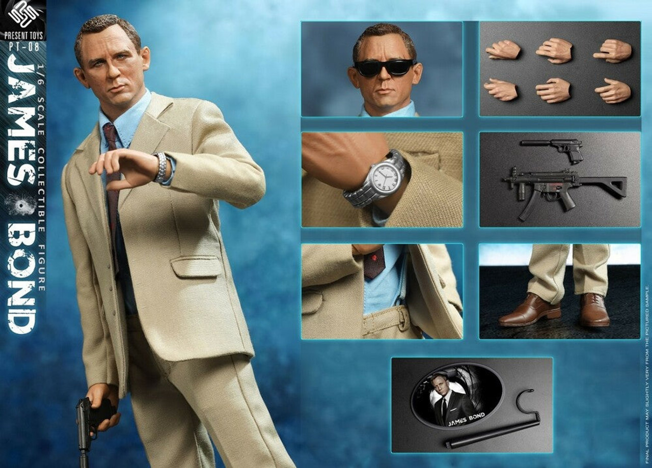 ▼▼PRESENT TOYS アクションフィギュア 007 JAMES BOND ジェームズボンド  PT-SP08 Present Toys The Agent 007 James Bond PT-SP08 1/6 Action Figure