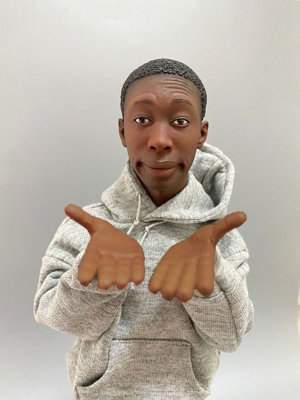 HiPlay Testa Scolpita Per Action Figure 1/6 – Uomo Afroamericano, Bella Fattura, Per Corpi Phicen/TBLeague, HS004