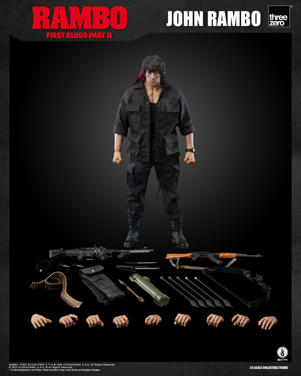 Threezero John First Blood Part II 1/6 Scale Figure Rambo 3Z0328