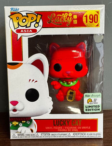 Funko Pop! Asia Lucky Cat #190 Red 2023 Pop Toy Show Limited Edition Vinyl Figure Funko Pop! Asia Lucky Cat #190 Red 2023 Pop Toy Show Limited Edition Vinyl Figure