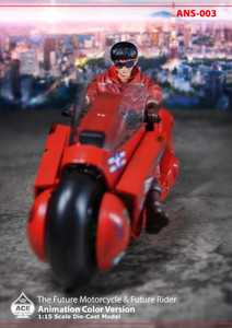 Ace Toyz ANS‑003 The Future Motorcycle + Biker DX Version (Red) 1/15 Figure