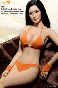 TBLeague 1:12 Scale female Seamless Body With Metal Skeleton Wheat-colored  Skin Tone T01B