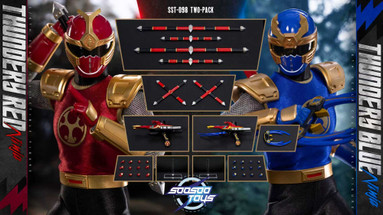 Soosootoys presents the SST098AB Thundery Red & Blue Ninja 1/6 scale figure set.