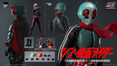 THREEZERO 1/6 MASKED RIDER NO.2+1 SHIN MASKED RIDER THREEZERO 1/6 MASKED RIDER NO.2+1 SHIN MASKED RIDER