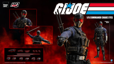 ThreeZero 3Z0550 G.I. Joe Commando Snake Eyes 1/6 Action Figure