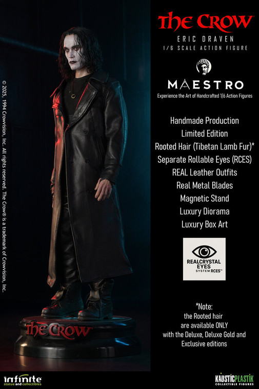 Kaustic Plastik The Crow Eric Draven Luxury 1/6 Scale Action Figure (Standard Edition)