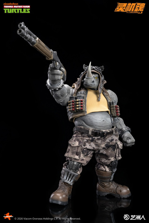 LINGJIHUN LJ004A TMNT Rocksteady 1/12 Scale Action Figure