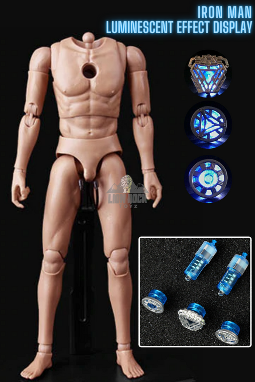ST020 1/6 Tony Body Figure with Arc Reactor Light Up Display
