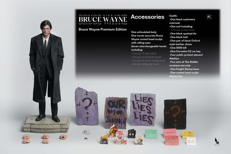 Queen Studios INART PT002-2P  Bruce Wayne Premium Edition 1/6 Scale Action Figure