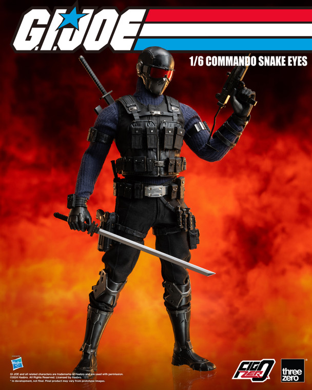 ThreeZero 3Z0550 G.I. Joe Commando Snake Eyes 1/6 Action Figure