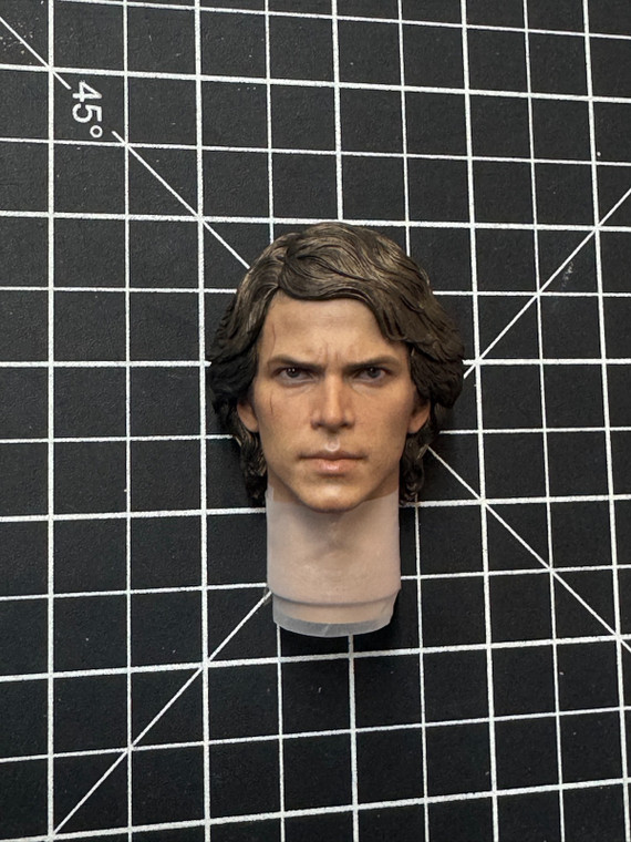 1/6 Figure Parts Head Sculpt with Face Scar for Hot Toys TMS020 Anakin Skywalker and Stap Star Wars The Clone Wars