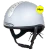 MIPS Equestrian helmet in silver with a silver vent