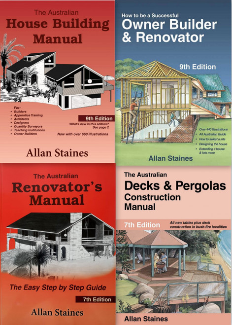 Australian House Building Manual, Successful Owner Builder, Renovator Manual, Decks & Pergolas Allan Staines