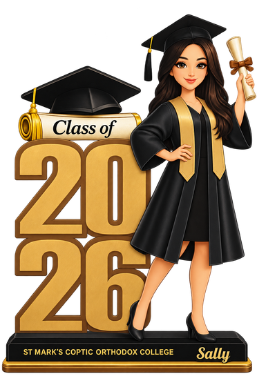 Personalised Wooden Graduation Plaque with Custom Avatar