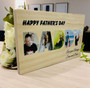 Happy Father's Day Personalised Wood Photo Plaque