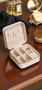 Personalised Leatherette Jewellery Case Box - Birth Month Flowers