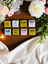 Customised Premium Chocolate Wedding Favours- Acrylic  with Black Text