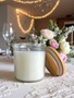 Large Engraved Bamboo Lid Wedding Favour Candle