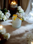 Extra Large Diamond Wedding Favour Candle with Engraved Maple Tone Wooden Heart Tag – Keepsake Gift