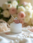 Personalised Scented Candle in Ribbed Carousel Glass Jar with Engraved Acrylic Round Gift Tag