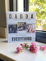 3D Personalised Father's Day Photo Block with Raised Letters