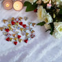 Personalised Vegan Dark Chocolate Red Hearts for Wedding Guests