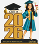 Personalised Wooden Graduation Plaque with Custom Avatar