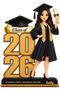 Personalised Wooden Graduation Plaque with Custom Avatar