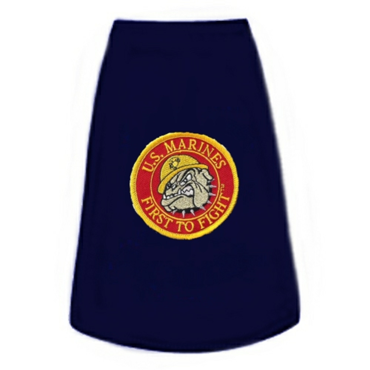 Military US Marines Bulldog First To Fight Patch Dog Tees