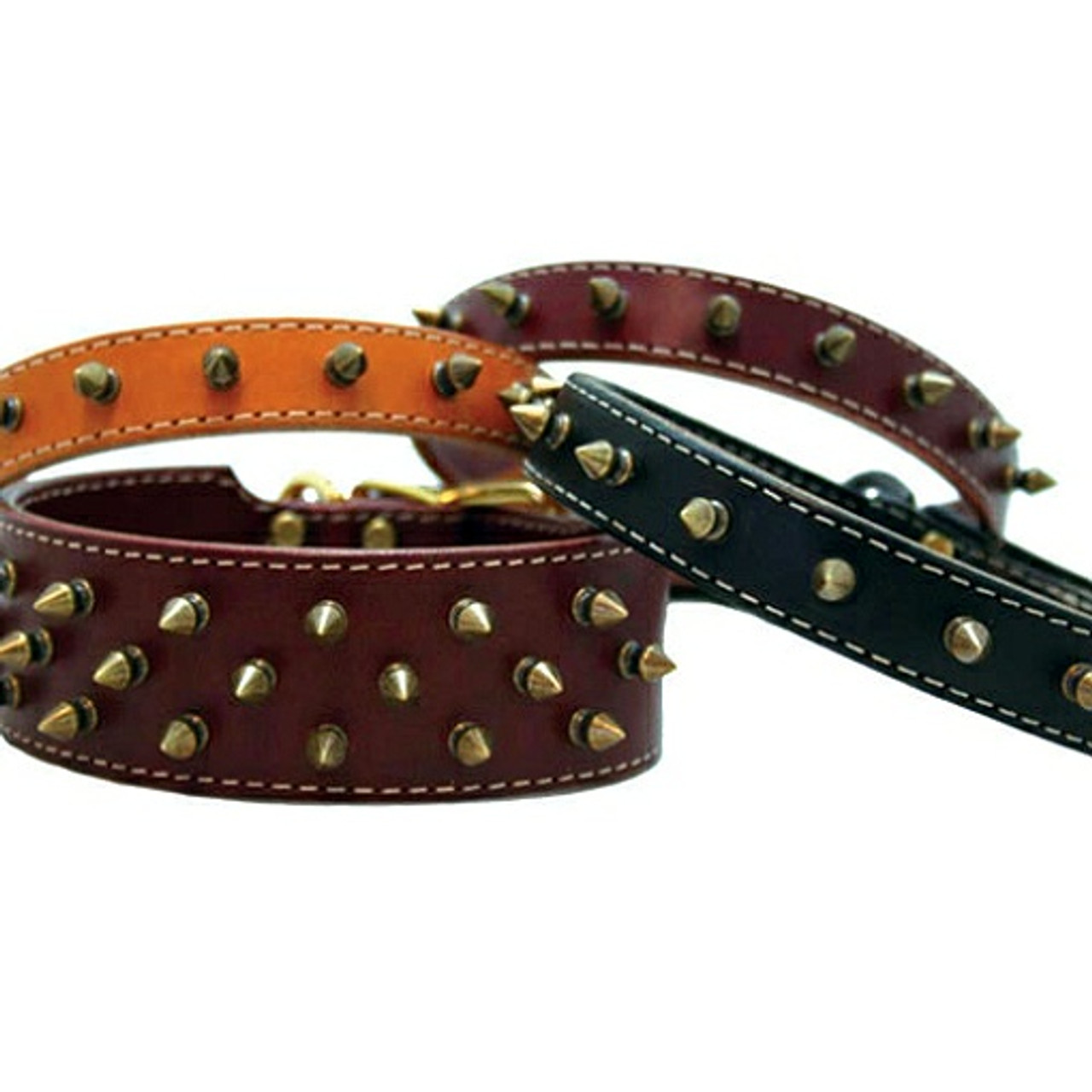 Matching Collar And Leash Set For Larger Dogs - Spiked Designer