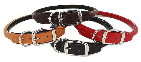 round leather dog collar