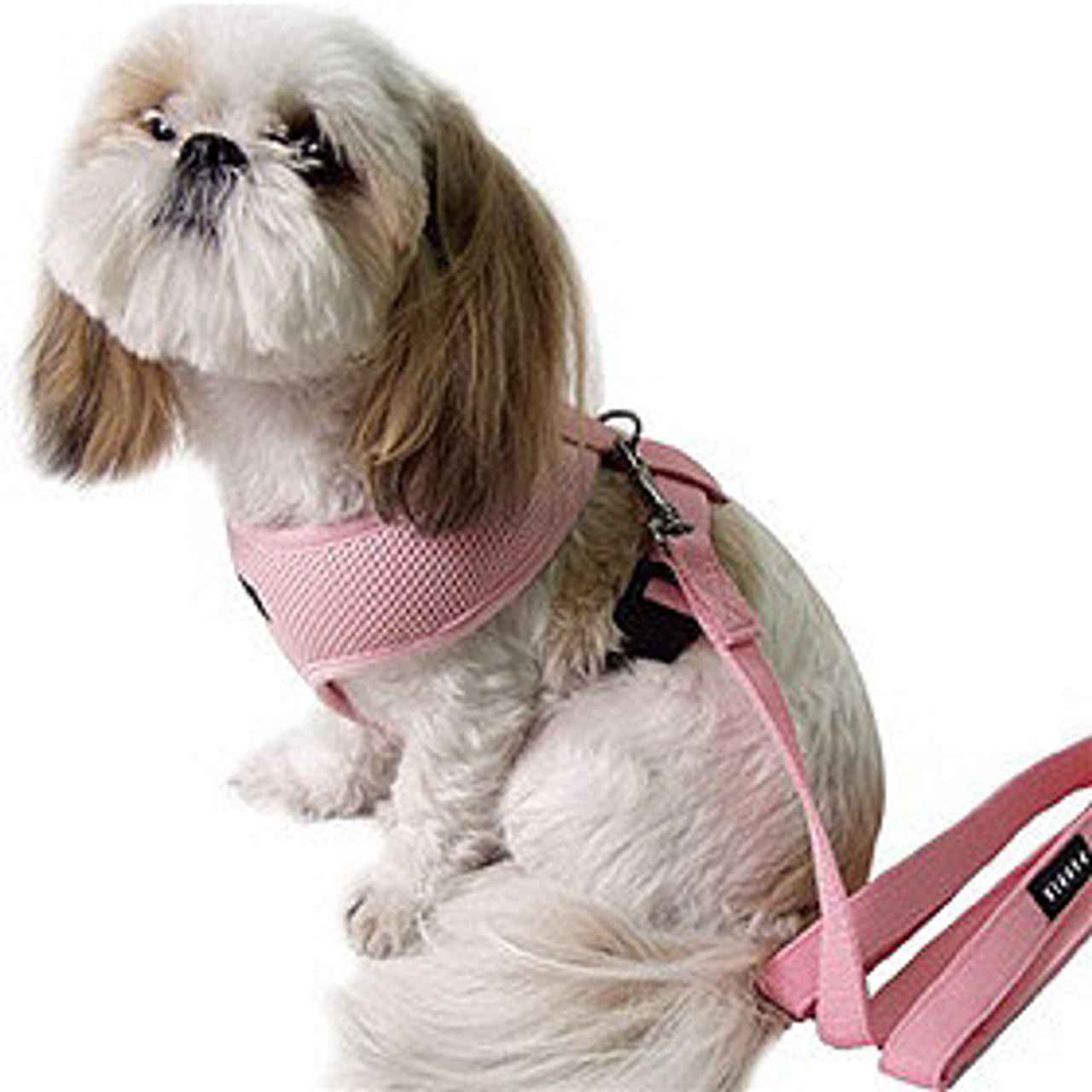 pink dog harness