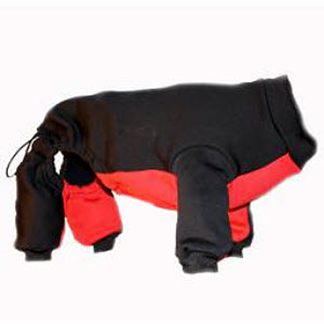 Dog Overall Snowsuit - Black/Red - 5 - 110 lbs