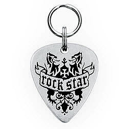 guitar pick dog tag