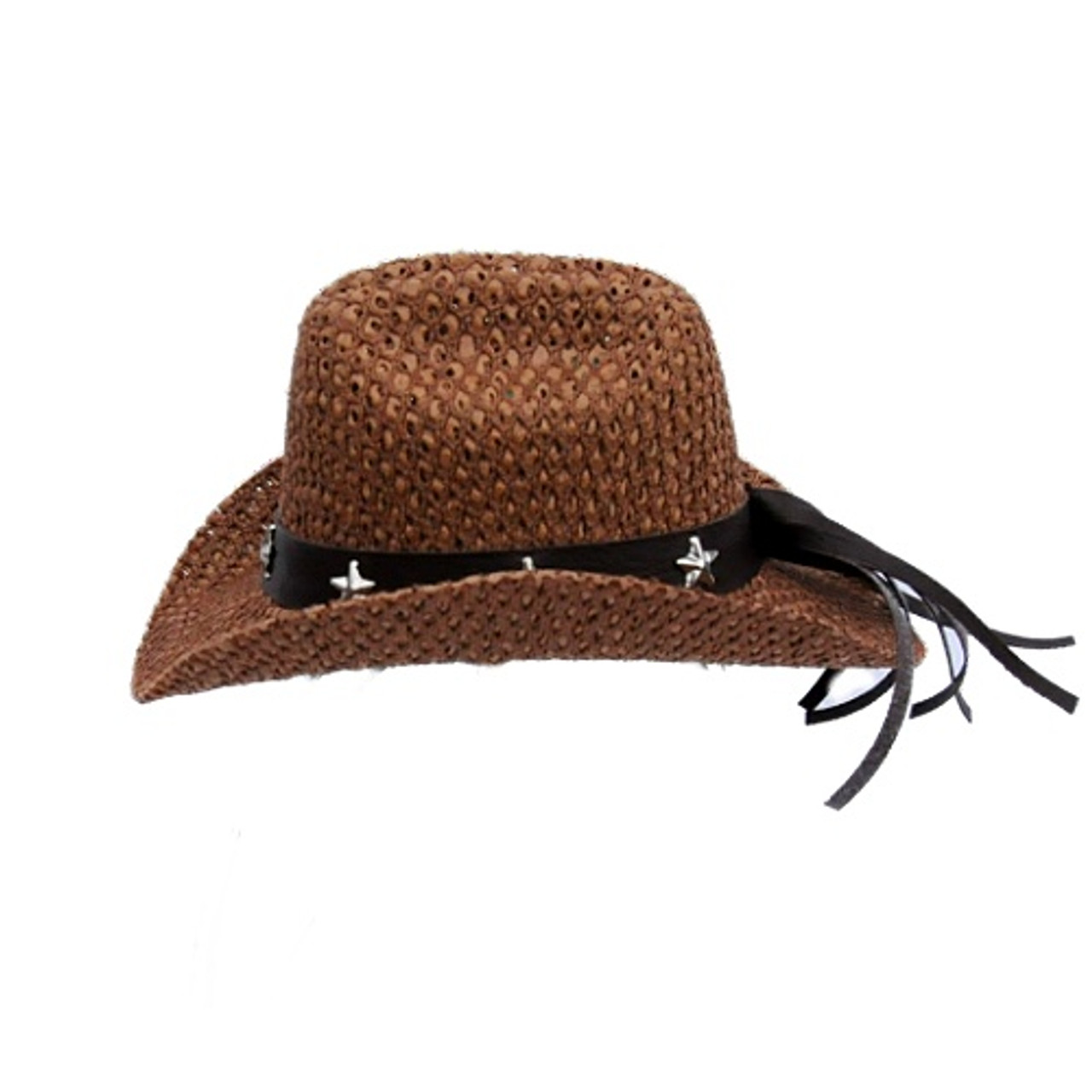 Skull and Crossbones Hat Band | Black and Silver Hat Band | Adjustable Hat Band Brown