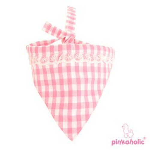 gingham dog bandana