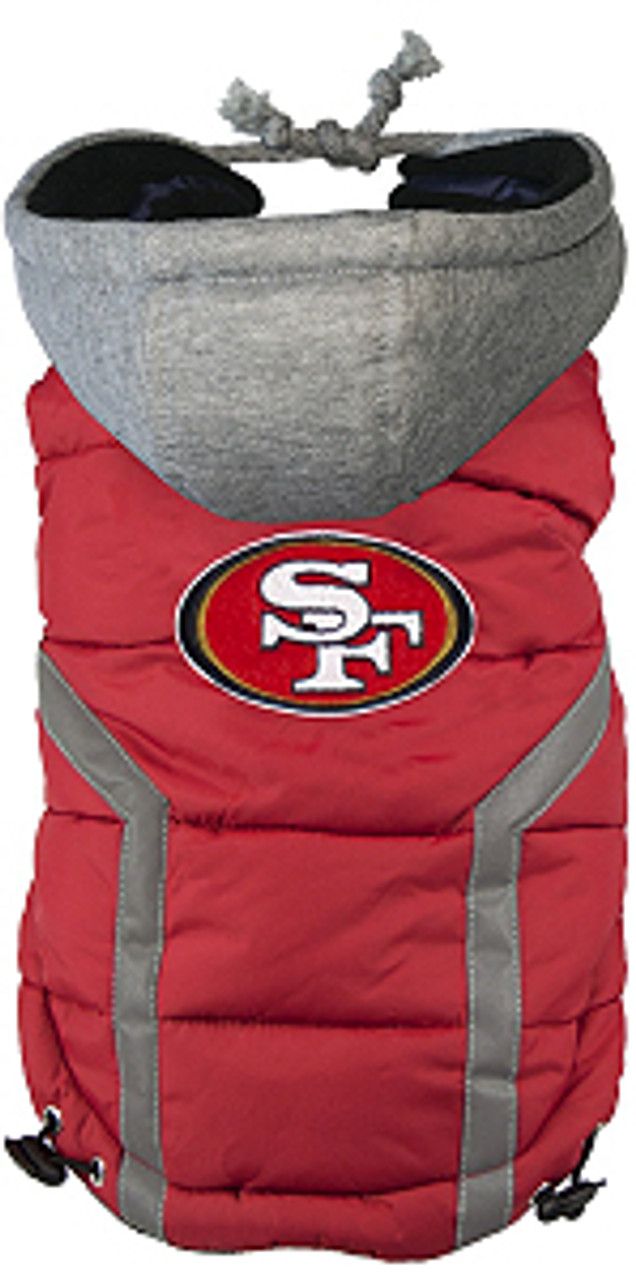 NFL San Francisco 49ers Licensed Dog Puffer Vest Coat - S - 3X