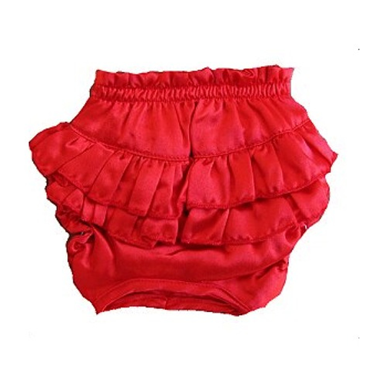 Red Satin Ruffle Dog Panties (Large)