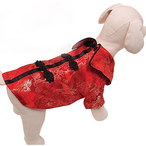 Chinese Royal Empress Satin Dog Jacket Klippo