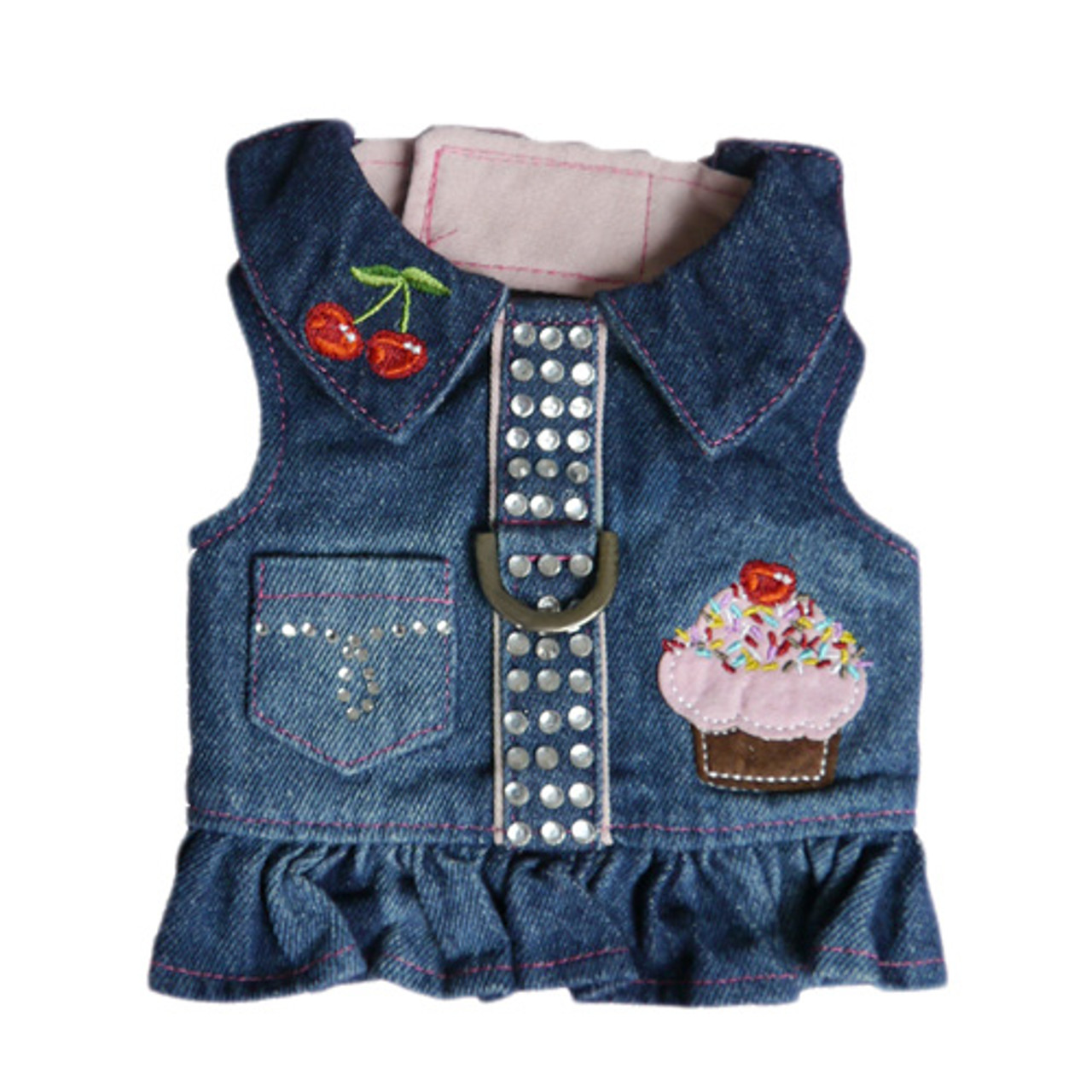 Denim dog harness vest clearance