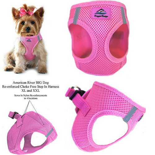 American River Ultra Hundegeschirr (XXXL, Candy Pink) – Erstickungsfreies Design Mit Brustzug, Reflektorstreifen & Verstellbarem Gurt