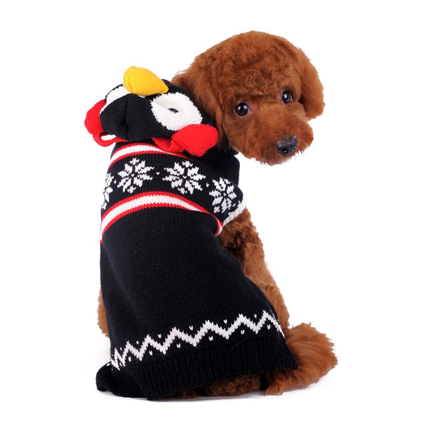 penguin dog sweater