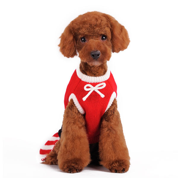Santa Girl Dog Sweater Dress | Dogo Pet 