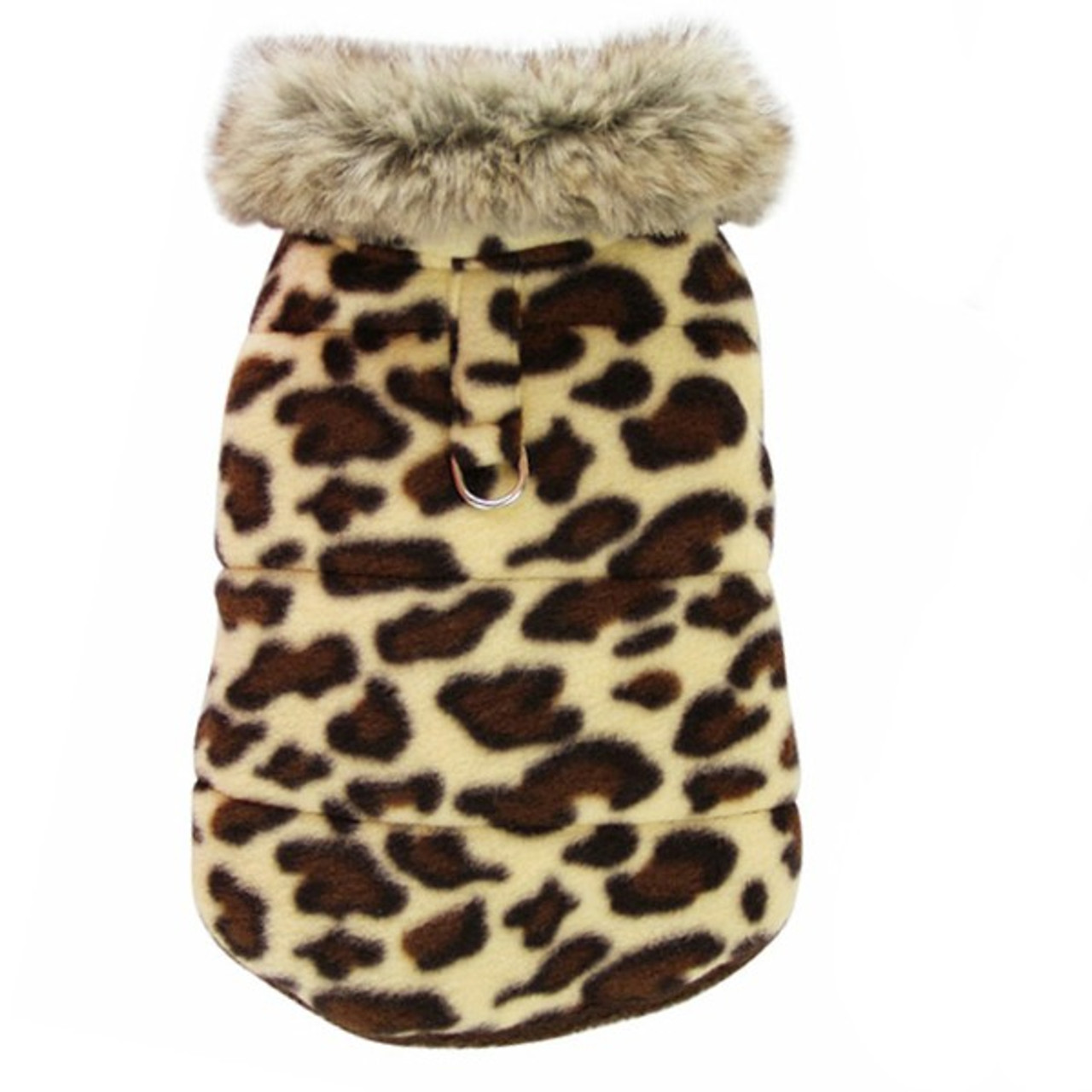 leopard dog coat